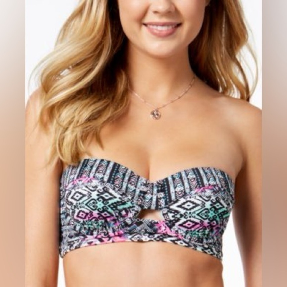 Sun Dazed strapless bikini swim top size 36D